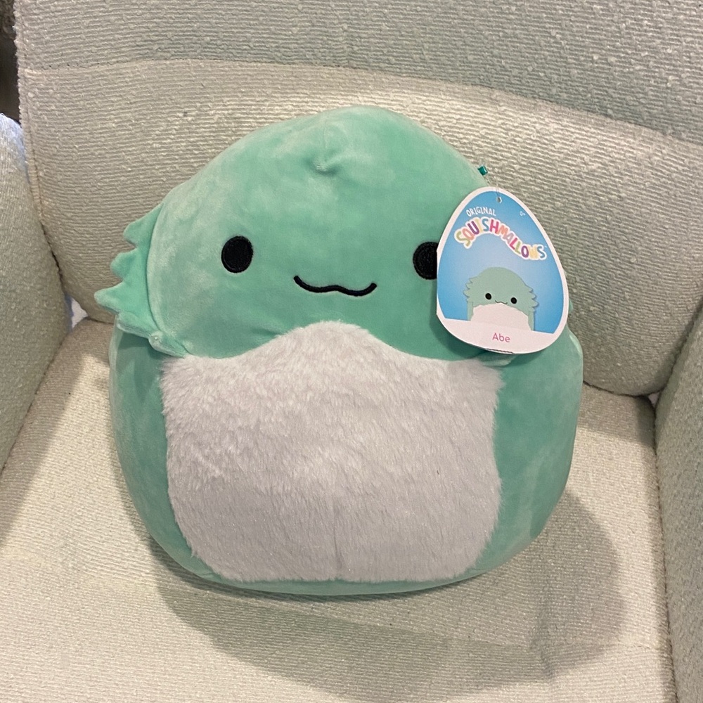 Squishmallows Mint Green and White Plush